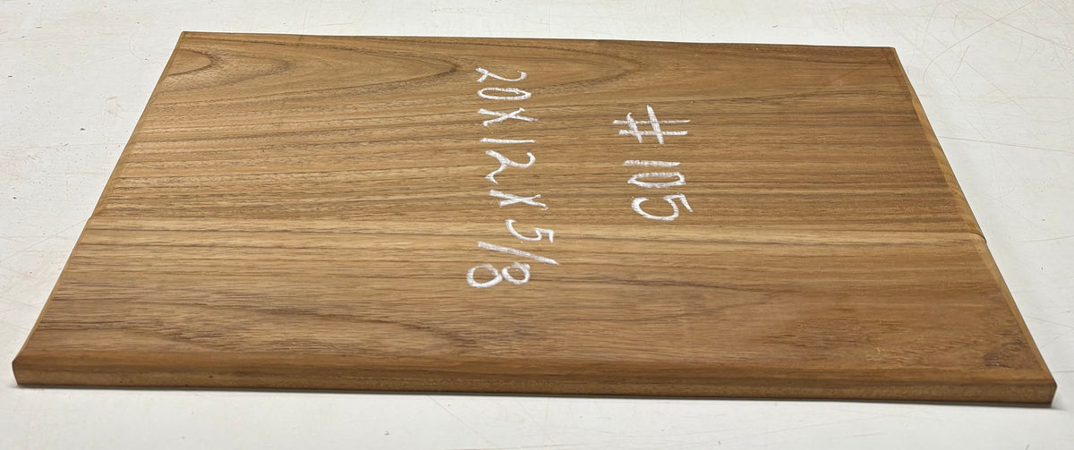 Teak Wood Chopping/Cutting Board (2 Piece- Glued)-20" x 12" x 5/8" #105 - Exotic Wood Zone