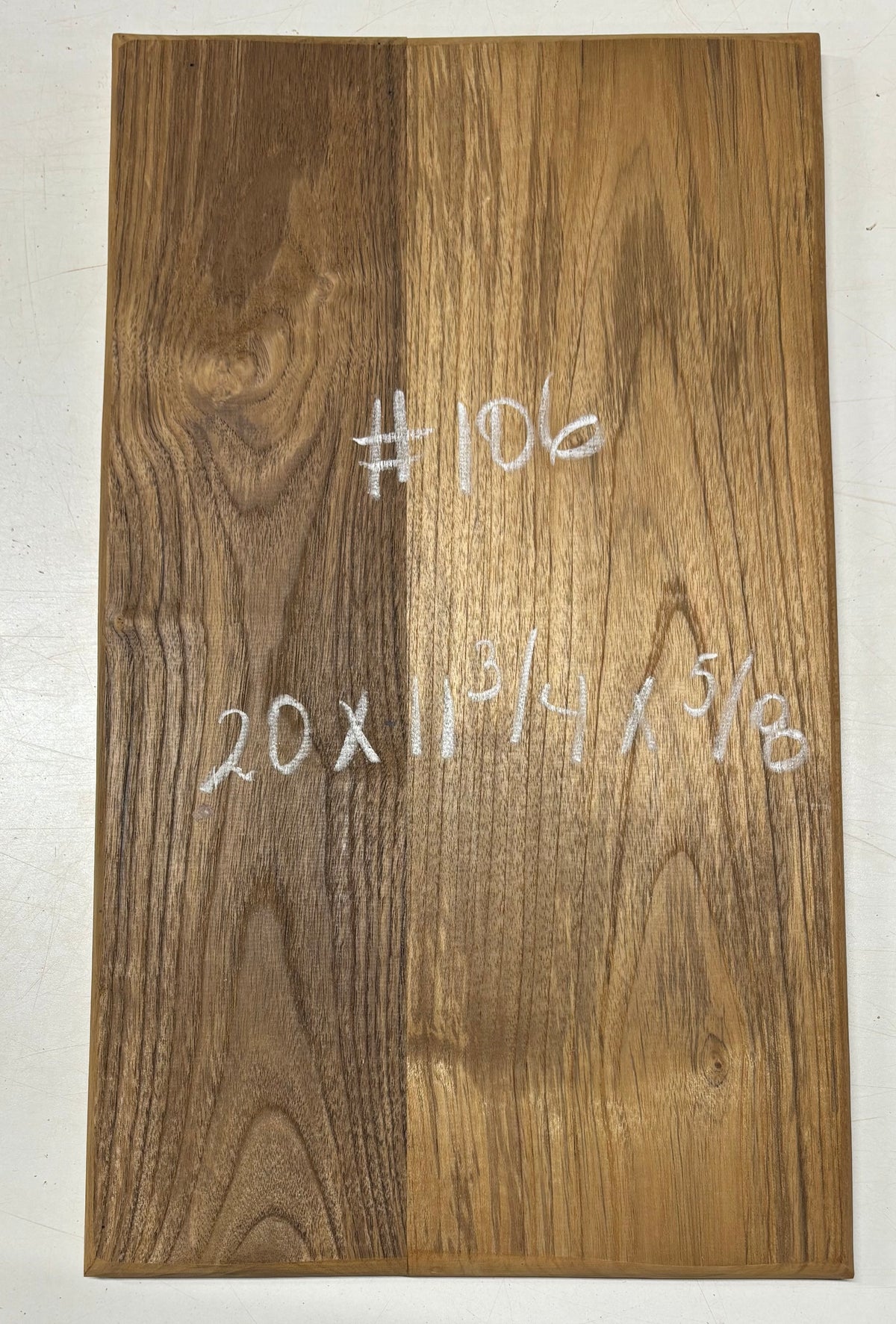 Teak Wood Chopping/Cutting Board (2 Piece- Glued)-20" x 11-3/4" x 5/8" #106 - Exotic Wood Zone