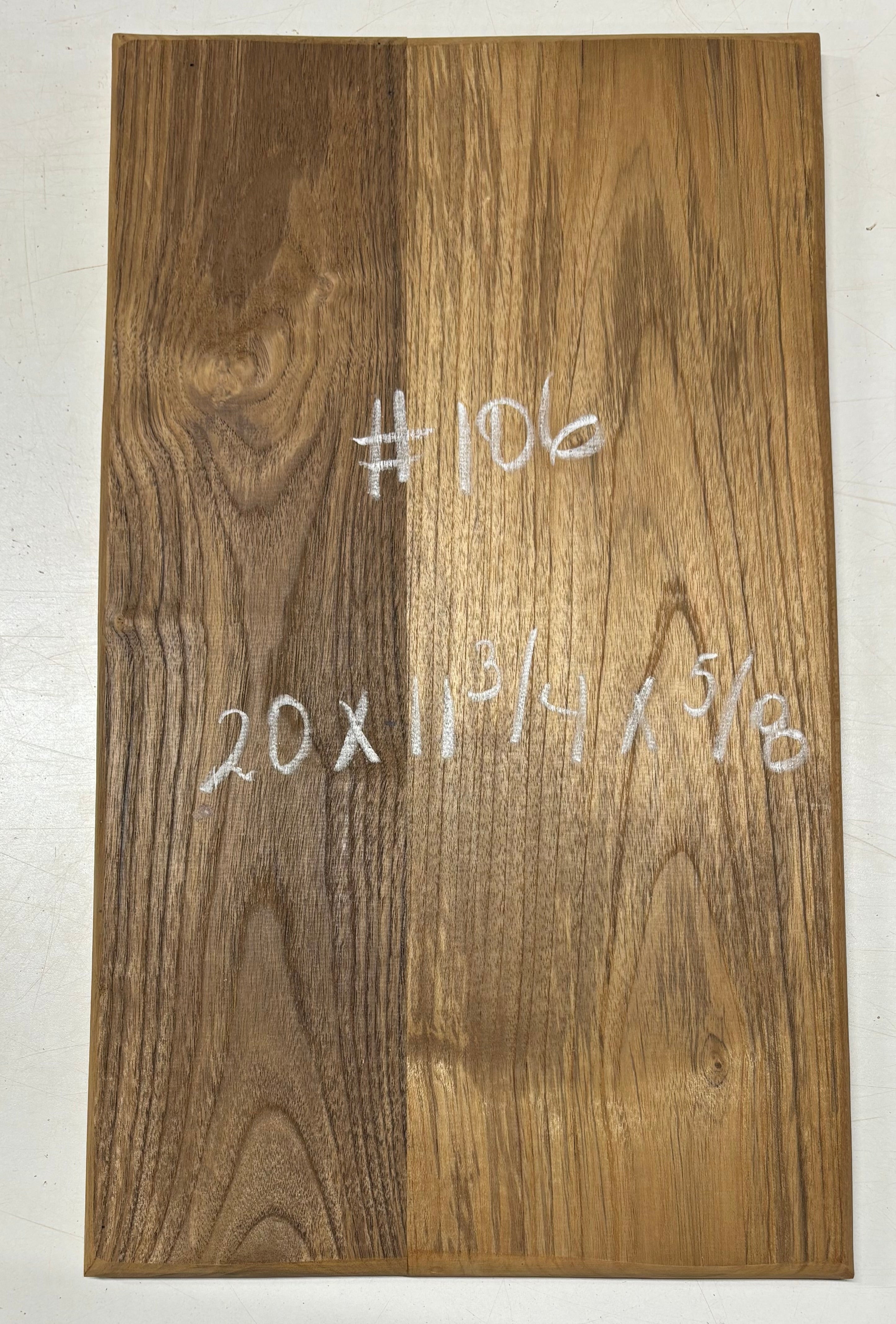 Teak Wood Chopping/Cutting Board (2 Piece- Glued)-20" x 11-3/4" x 5/8" #106 - Exotic Wood Zone