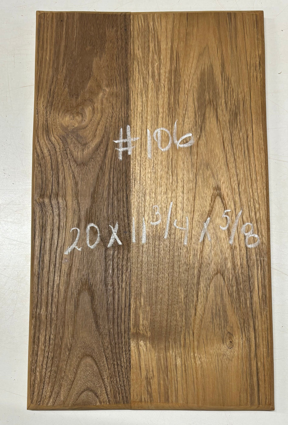 Teak Wood Chopping/Cutting Board (2 Piece- Glued)-20" x 11-3/4" x 5/8" #106 - Exotic Wood Zone