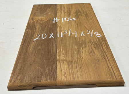 Teak Wood Chopping/Cutting Board (2 Piece- Glued)-20" x 11-3/4" x 5/8" #106 - Exotic Wood Zone