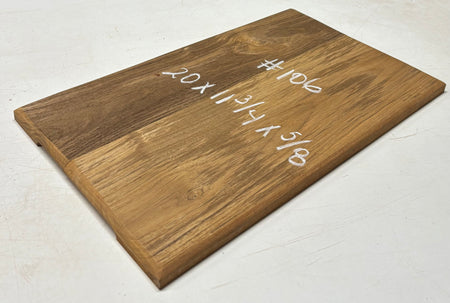 Teak Wood Chopping/Cutting Board (2 Piece- Glued)-20" x 11-3/4" x 5/8" #106 - Exotic Wood Zone