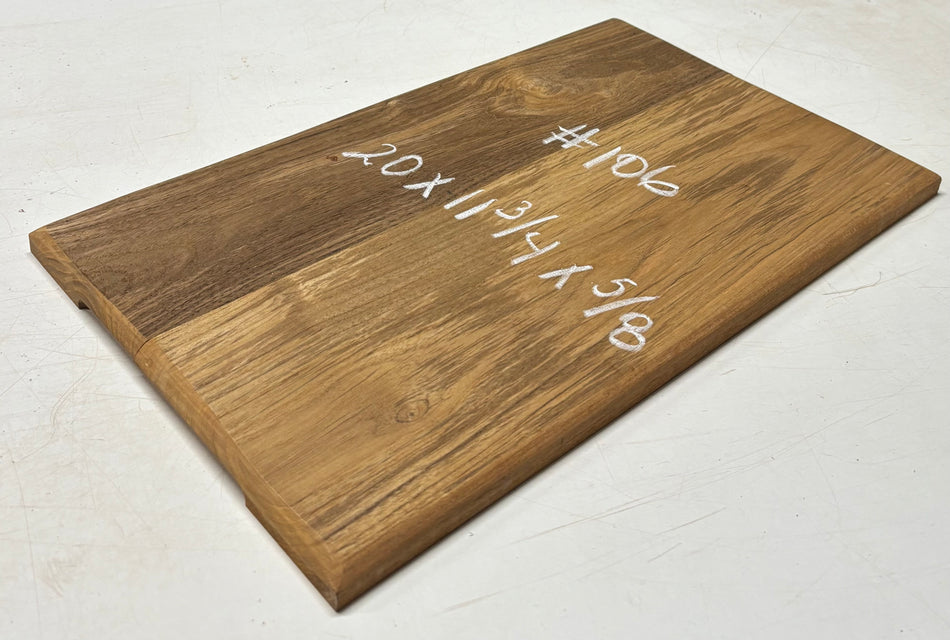 Teak Wood Chopping/Cutting Board (2 Piece- Glued)-20" x 11-3/4" x 5/8" #106 - Exotic Wood Zone