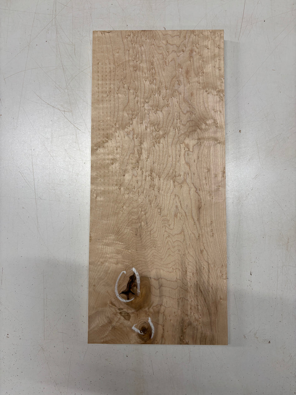 1 Piece, Birdseye Maple Thin Stock Lumber 18"x7-1/2"x3/4"#5801