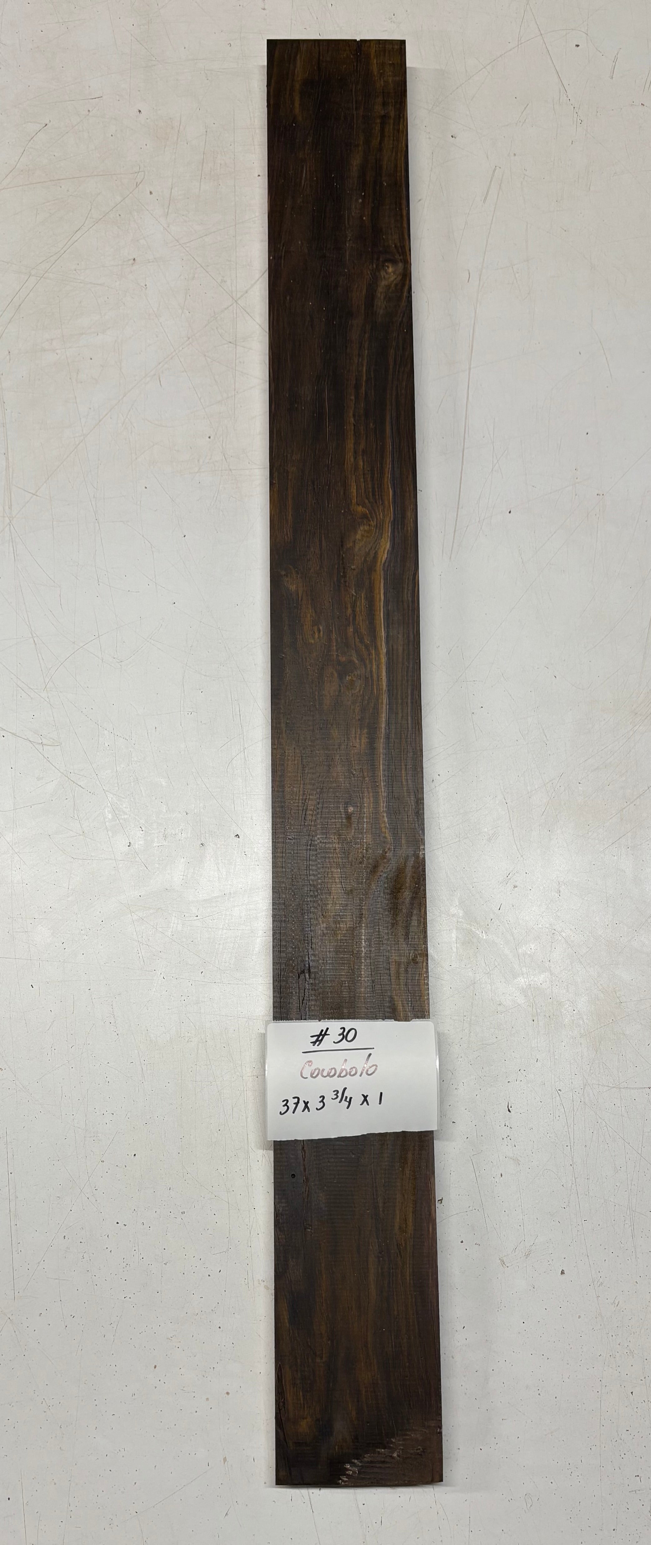 Cocobolo Lumber Board 37" x 3-3/4" x 1" #30 - Exotic Wood Zone