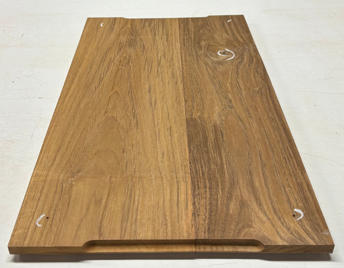 Teak Wood Chopping/Cutting Board (2 Piece- Glued)-20" x 11-3/4" x 5/8" #106 - Exotic Wood Zone