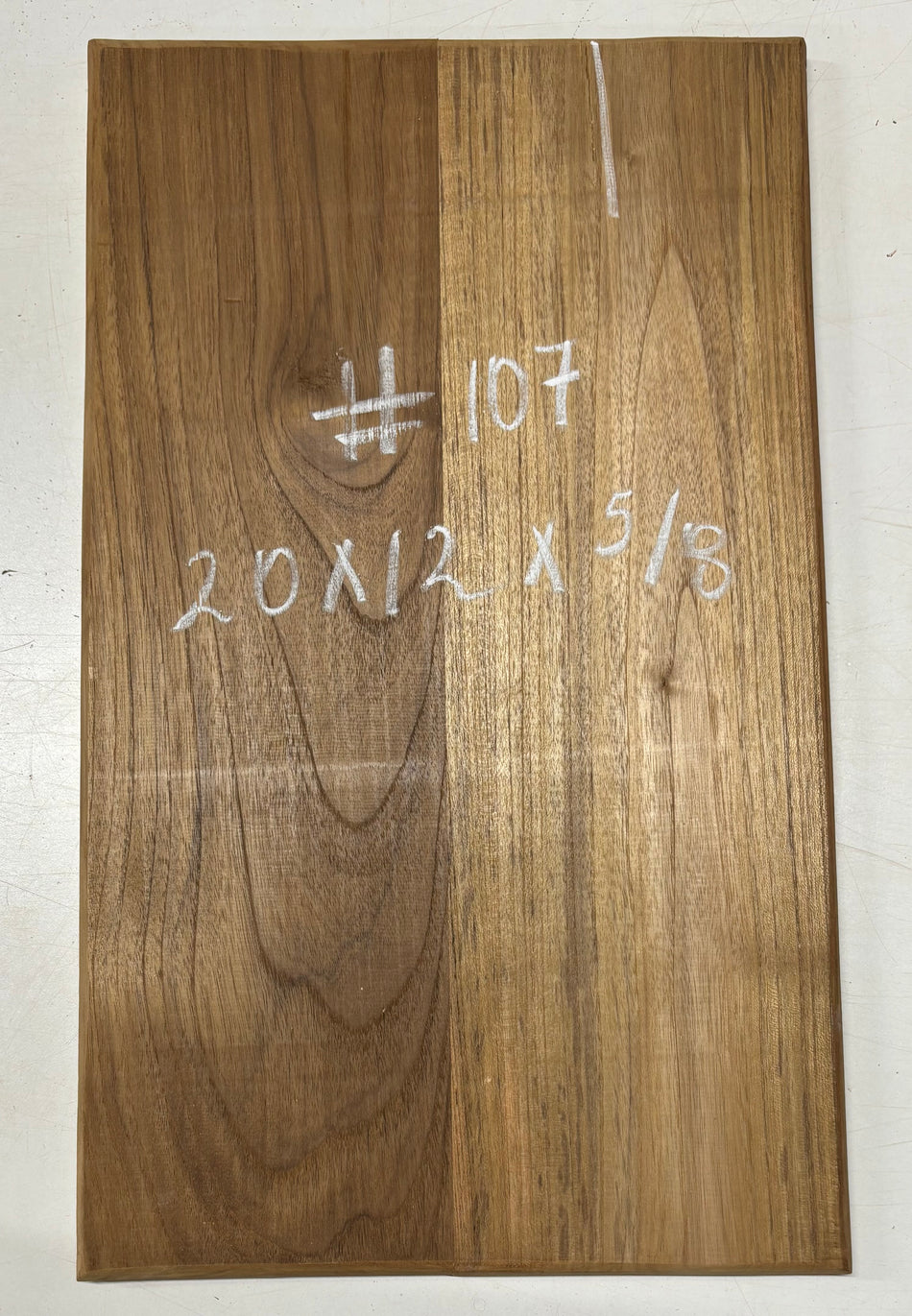 Teak Wood Chopping/Cutting Board (2 Piece- Glued)-20" x 12" x 5/8" #107 - Exotic Wood Zone