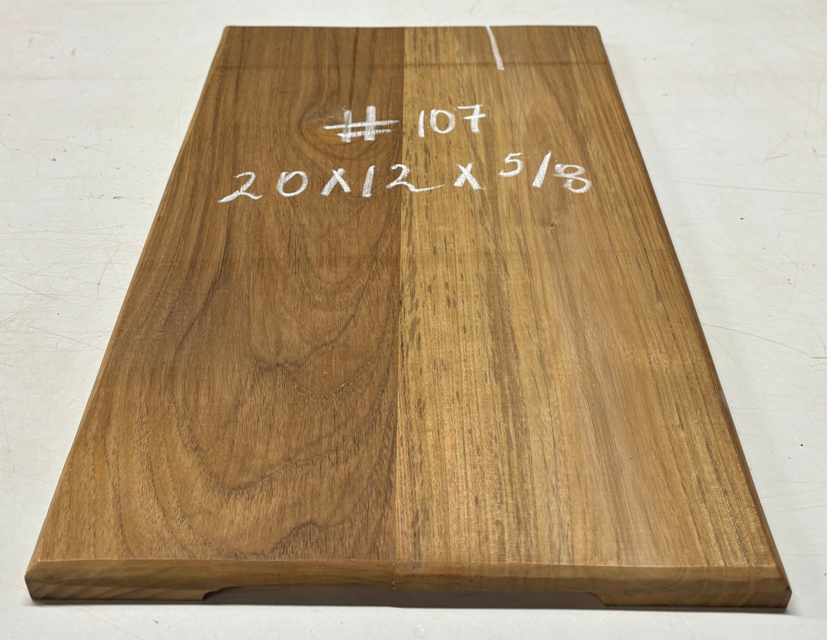 Teak Wood Chopping/Cutting Board (2 Piece- Glued)-20" x 12" x 5/8" #107 - Exotic Wood Zone