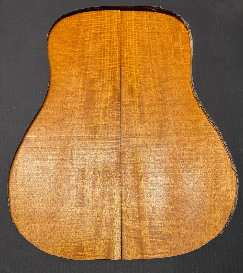 Flame Genuine Mahogany Dreadnought Guitar Back Set #4152