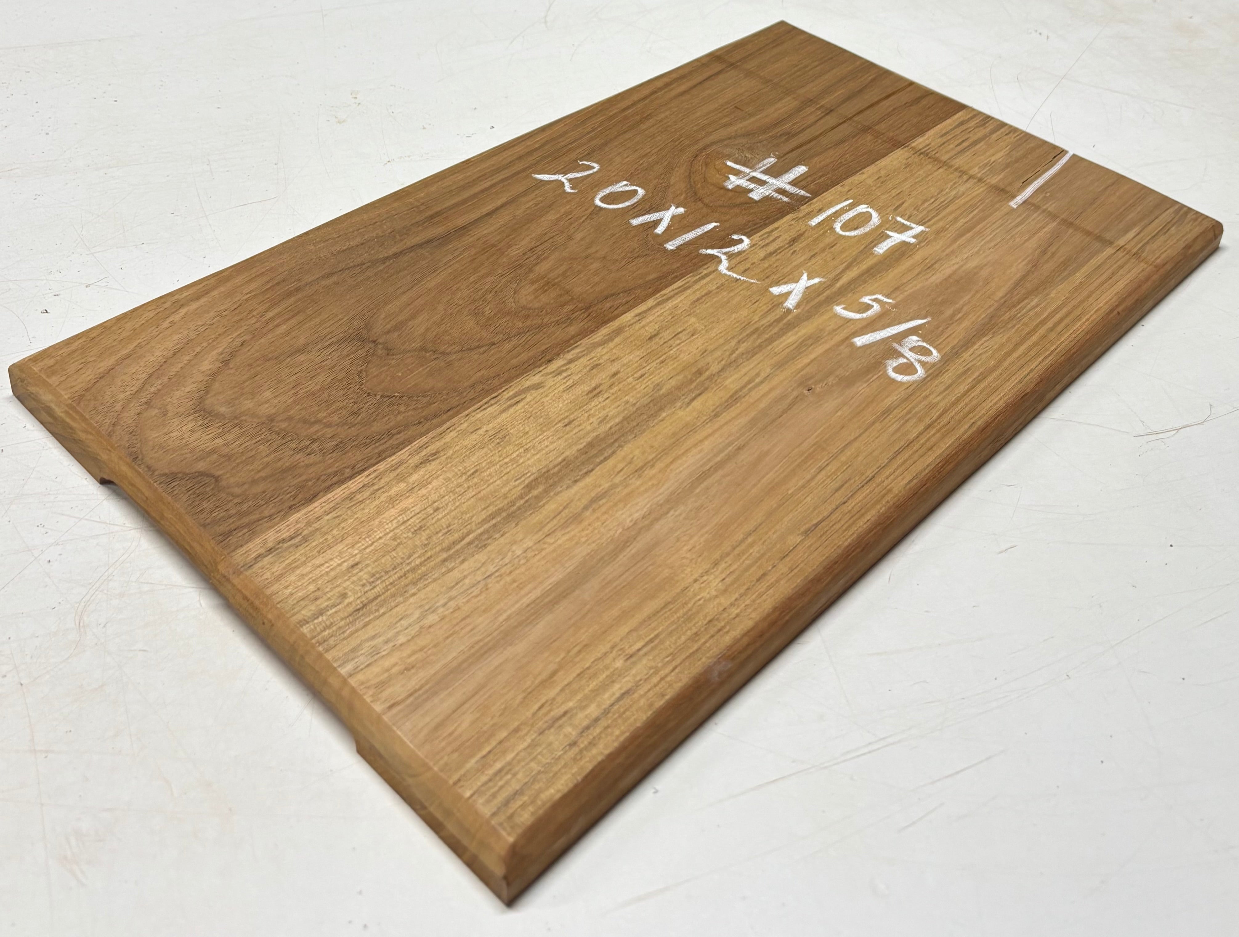 Teak Wood Chopping/Cutting Board (2 Piece- Glued)-20" x 12" x 5/8" #107 - Exotic Wood Zone