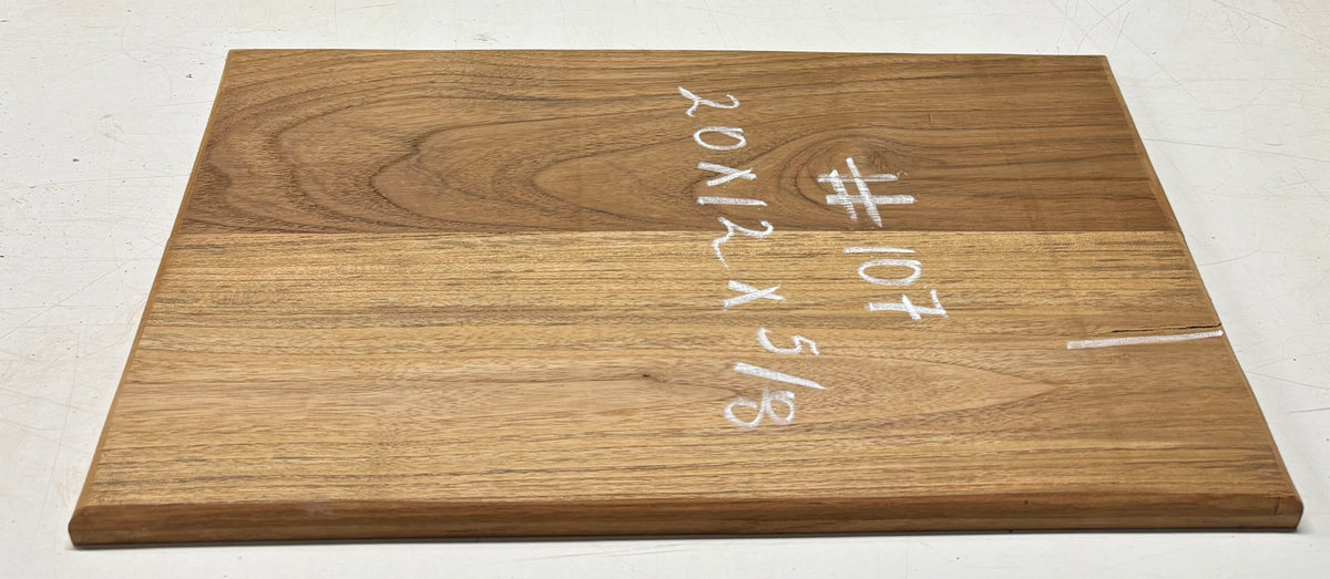 Teak Wood Chopping/Cutting Board (2 Piece- Glued)-20" x 12" x 5/8" #107 - Exotic Wood Zone