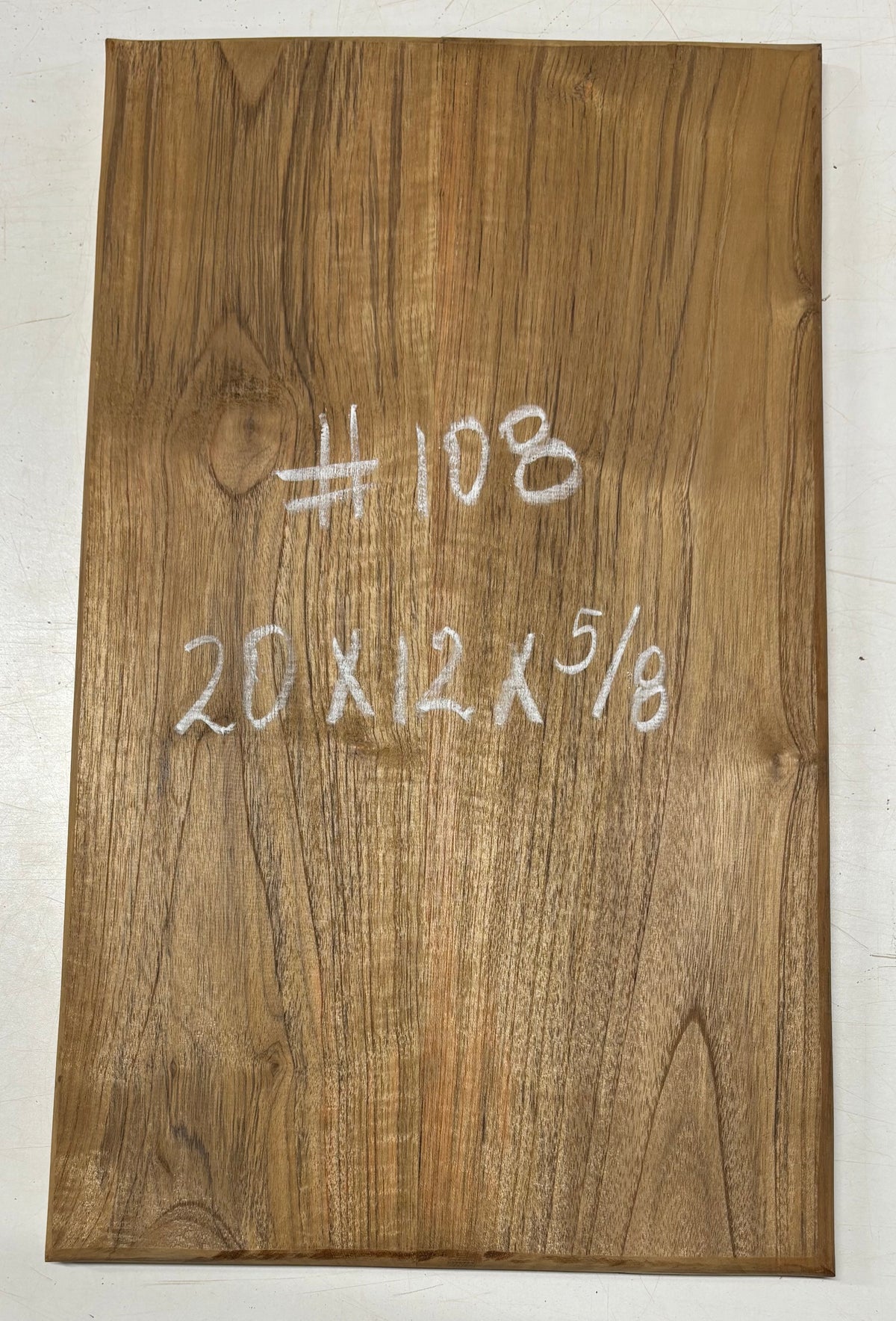 Teak Wood Chopping/Cutting Board (2 Piece- Glued)-20" x 12" x 5/8" #108 - Exotic Wood Zone