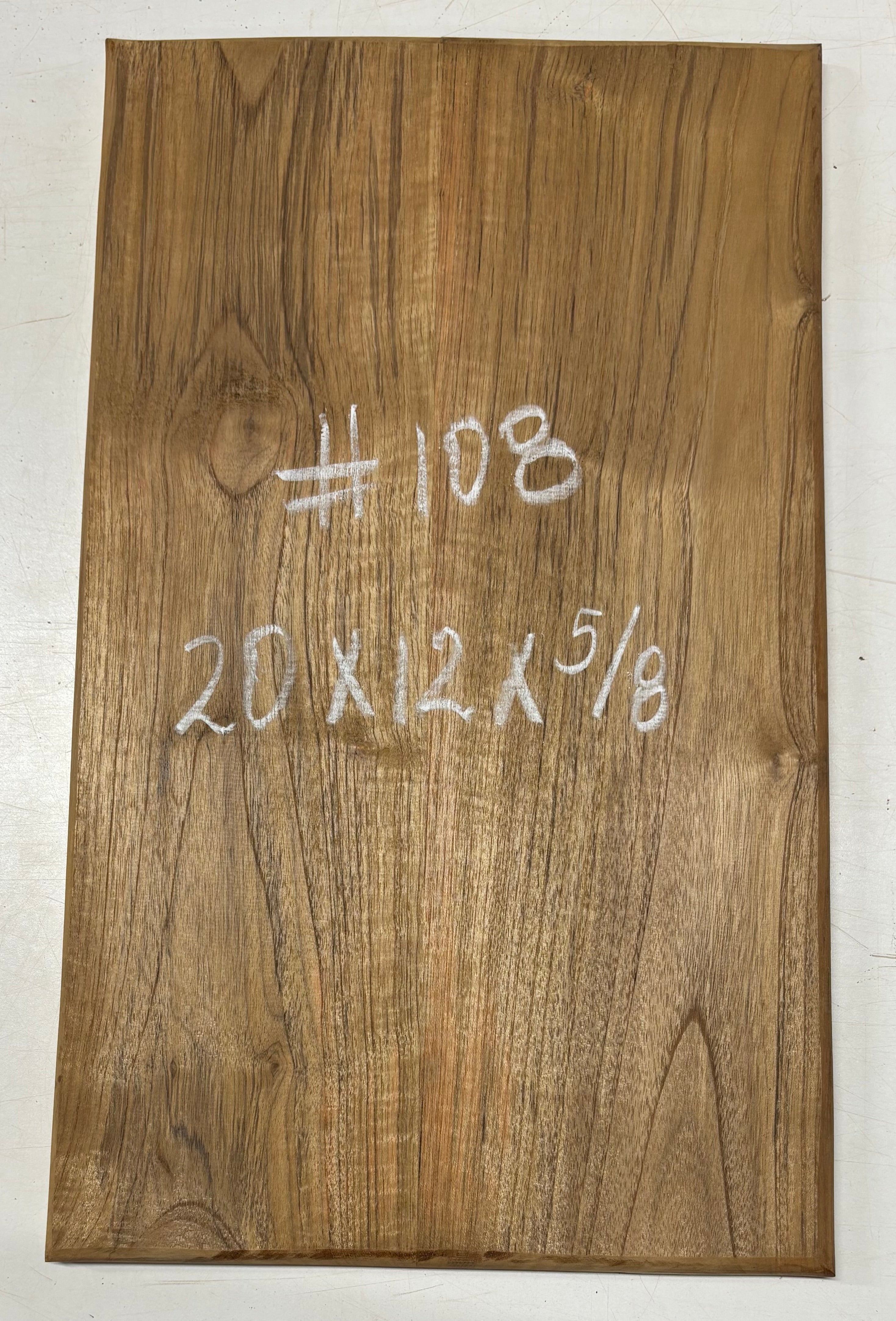 Teak Wood Chopping/Cutting Board (2 Piece- Glued)-20" x 12" x 5/8" #108 - Exotic Wood Zone