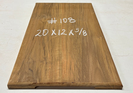 Teak Wood Chopping/Cutting Board (2 Piece- Glued)-20" x 12" x 5/8" #108 - Exotic Wood Zone