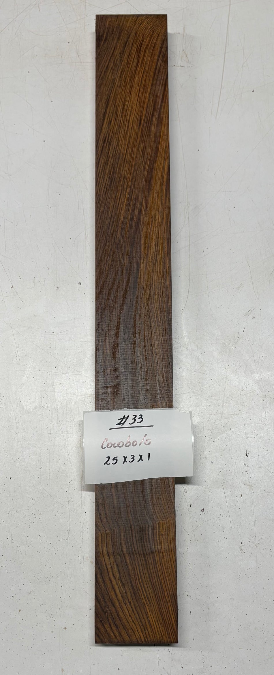 Cocobolo Lumber Board 25" x 3" x 1" #33