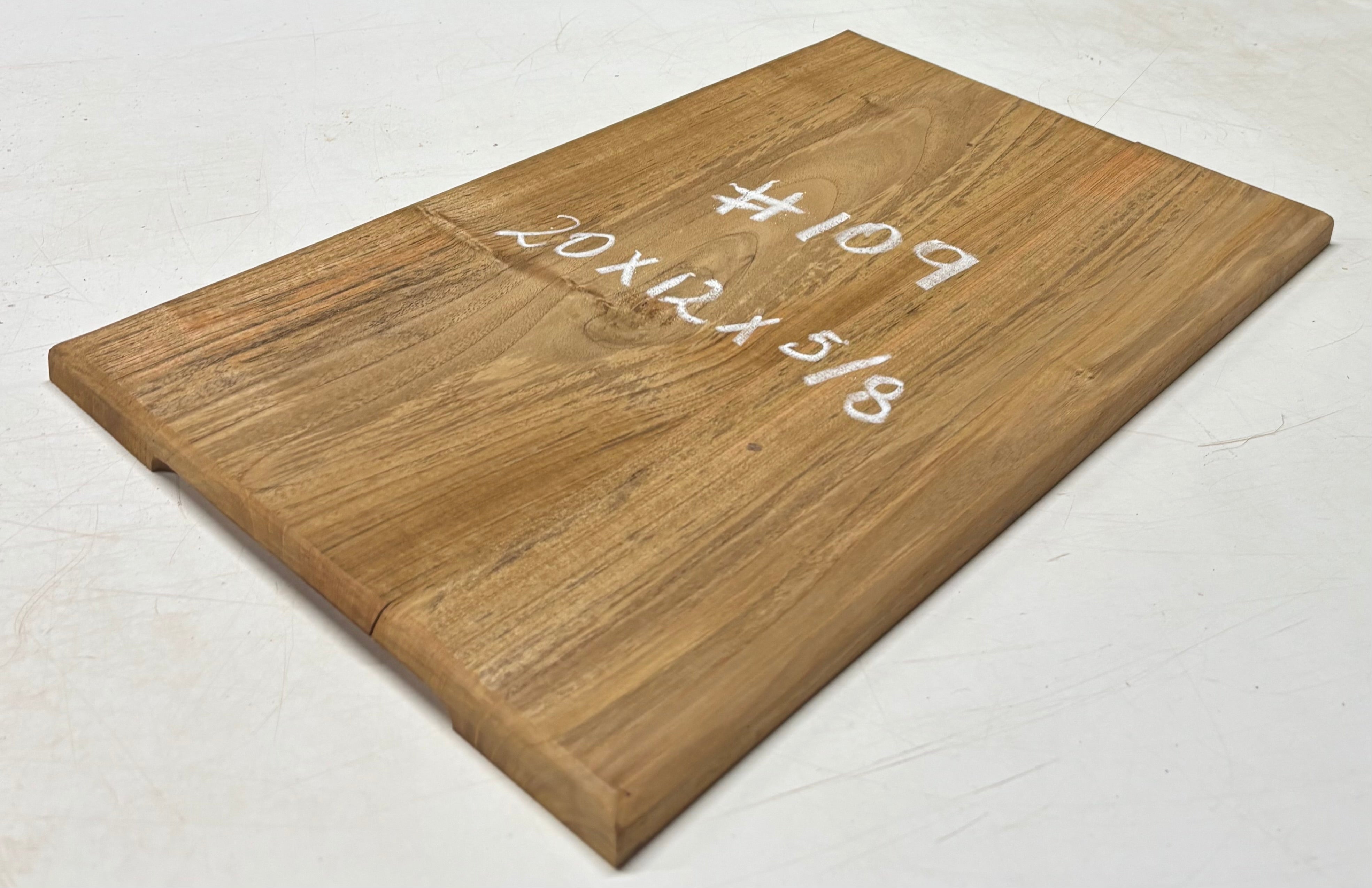 Teak Wood Chopping/Cutting Board (2 Piece- Glued)-20" x 12" x 5/8" #109 - Exotic Wood Zone