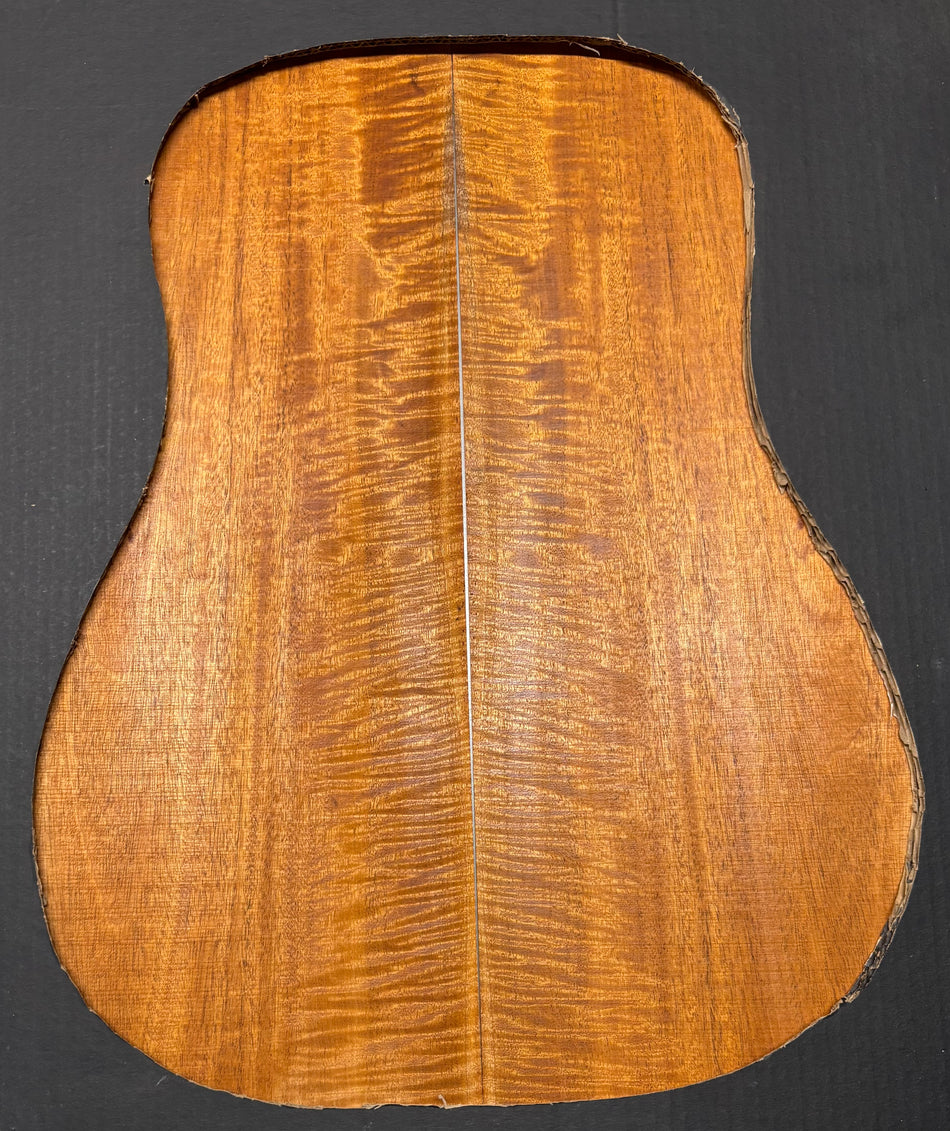 Flame Genuine Mahogany Dreadnought Guitar Back Set #4156