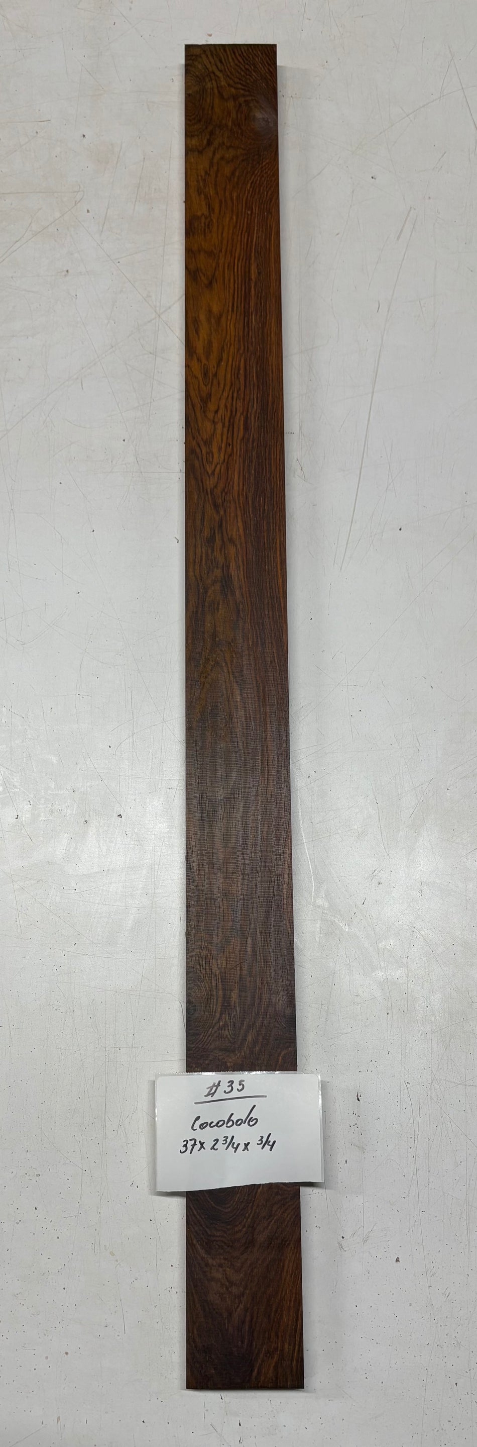 Cocobolo Lumber Board 37" x 2-3/4" x 3/4" #35