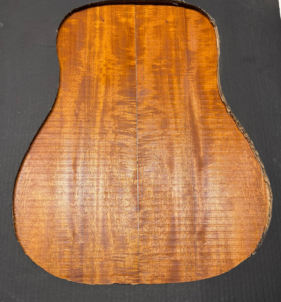 Flame Genuine Mahogany Dreadnought Guitar Back Set #4157