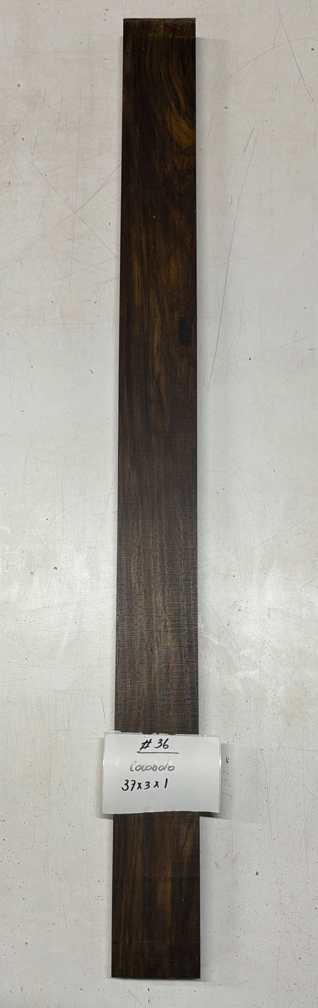 Cocobolo Lumber Board 37" x 3" x 1" #36 - Exotic Wood Zone