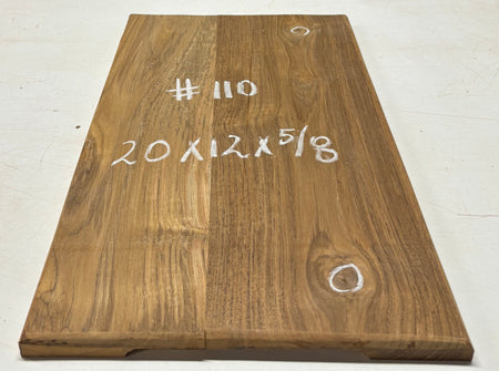 Teak Wood Chopping/Cutting Board (2 Piece- Glued)-20" x 12" x 5/8" #110 Exotic Wood Zone 