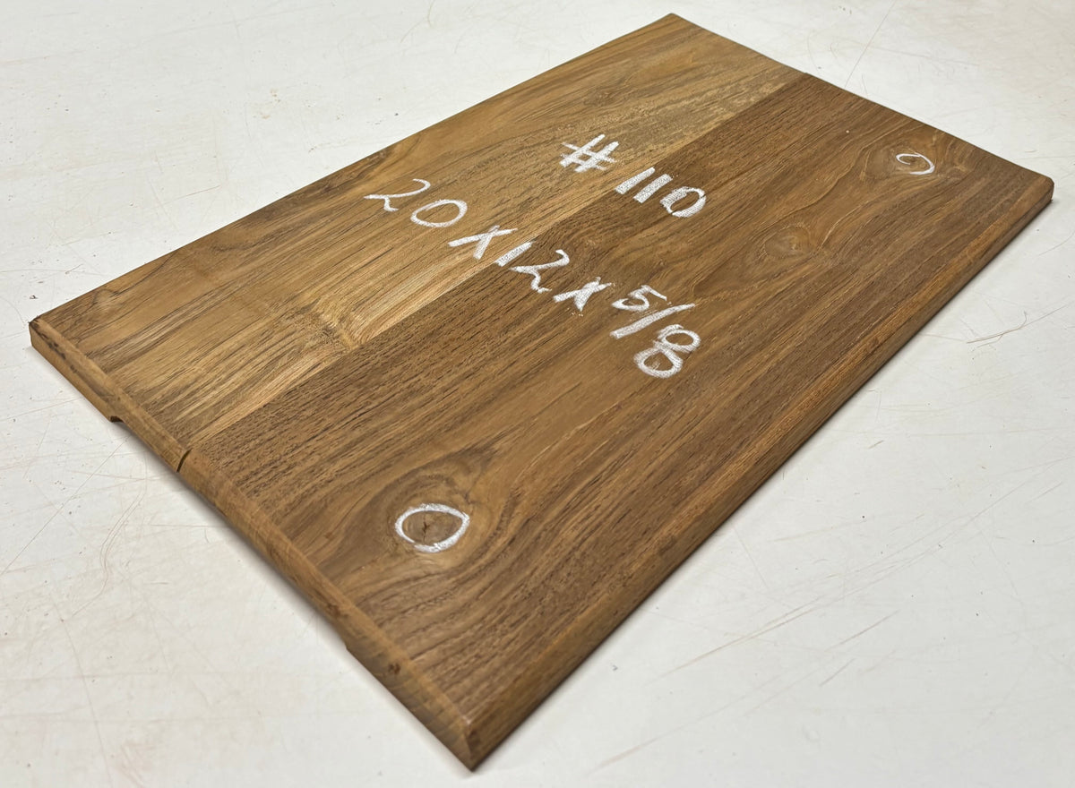 Teak Wood Chopping/Cutting Board (2 Piece- Glued)-20" x 12" x 5/8" #110 Exotic Wood Zone 