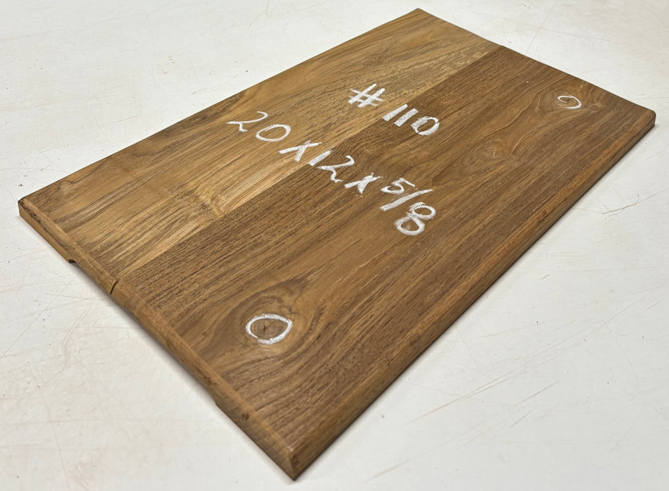Teak Wood Chopping/Cutting Board (2 Piece- Glued)-20" x 12" x 5/8" #110 Exotic Wood Zone 