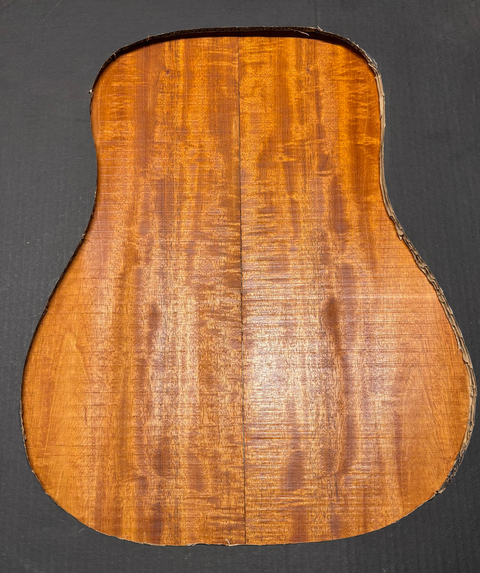 Flame Genuine Mahogany Dreadnought Guitar Back Set #4158