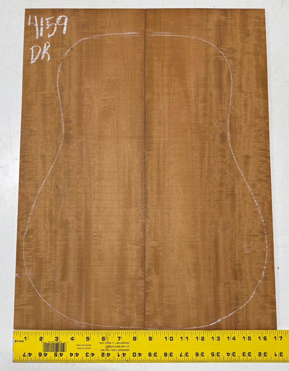 Flame Genuine Mahogany Dreadnought Guitar Back Set #4159