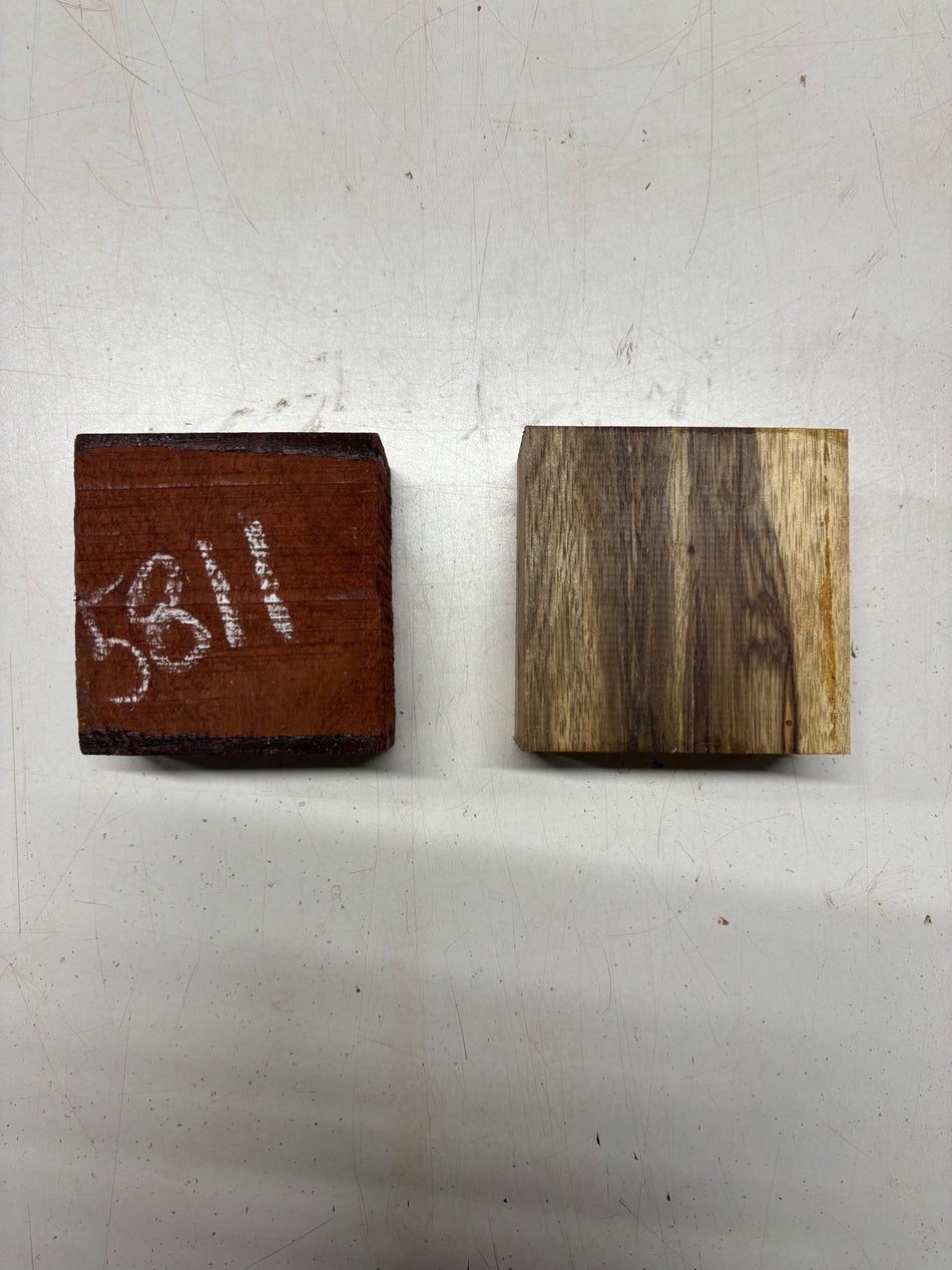 2 Pack, 2 Species Padauk + Black Limba Bowl Blanks   #5811
