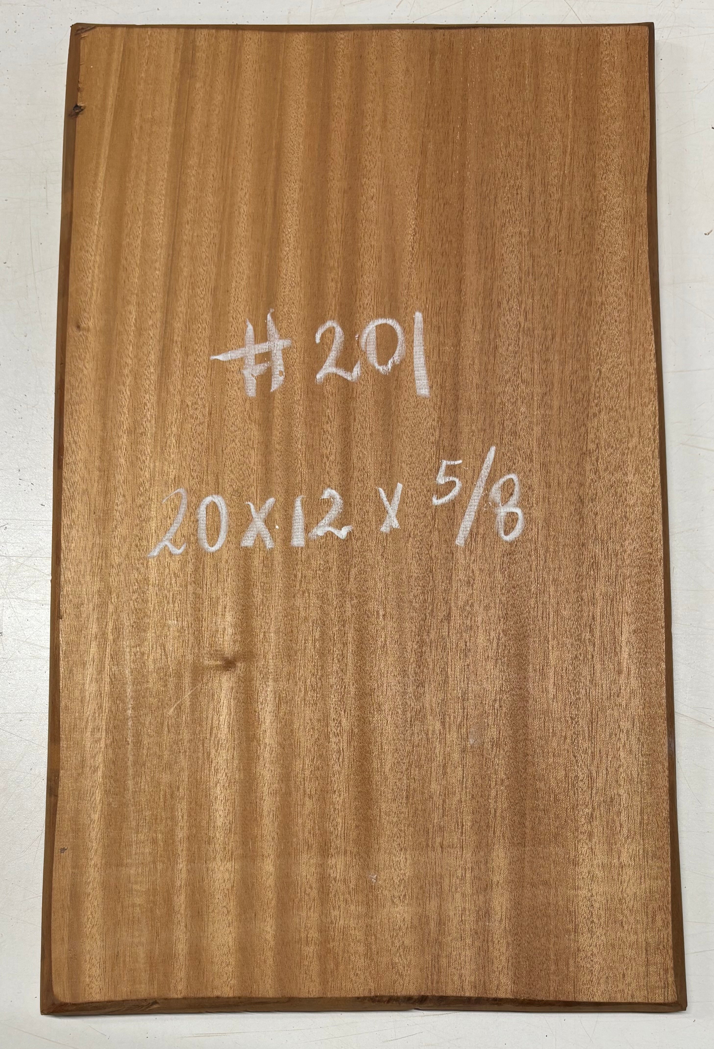 Honduras Mahogany Wood Chopping/Cutting Board (Single Piece)- 20" x 12" x 5/8" #201 - Exotic Wood Zone