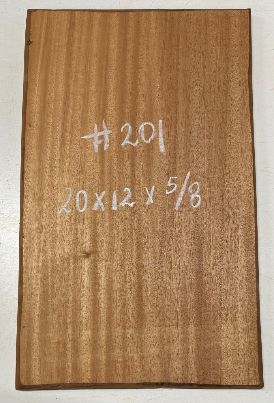 Honduras Mahogany Wood Chopping/Cutting Board (Single Piece)- 20" x 12" x 5/8" #201 - Exotic Wood Zone