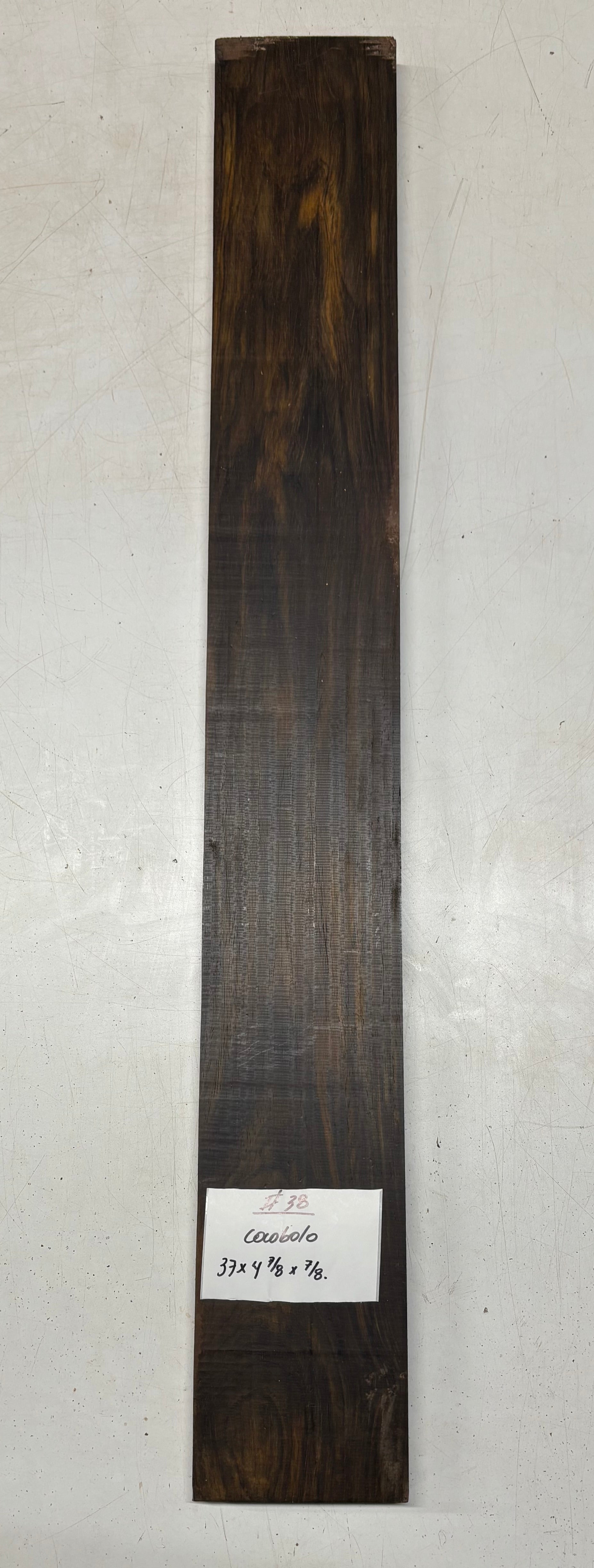 Cocobolo Lumber Board 37" x 4-7/8" x 7/8" #38 - Exotic Wood Zone