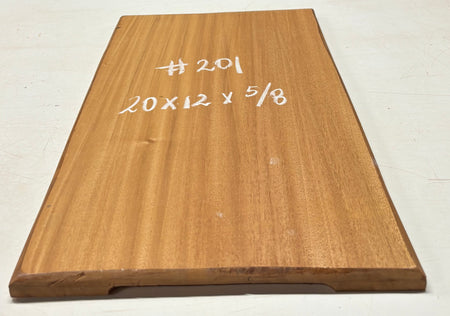 Honduras Mahogany Wood Chopping/Cutting Board (Single Piece)- 20" x 12" x 5/8" #201 - Exotic Wood Zone