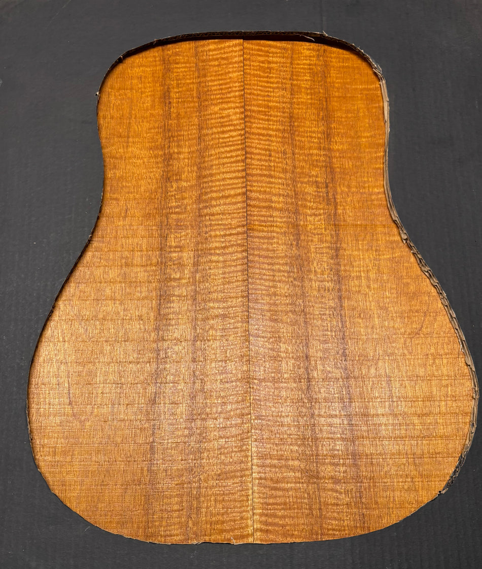 Flame Genuine Mahogany Dreadnought Guitar Back Set #4160