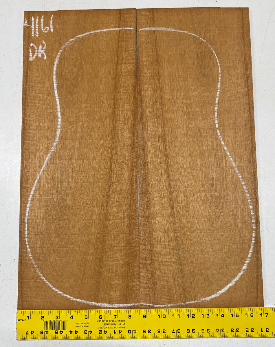 Flame Genuine Mahogany Dreadnought Guitar Back Set #4161