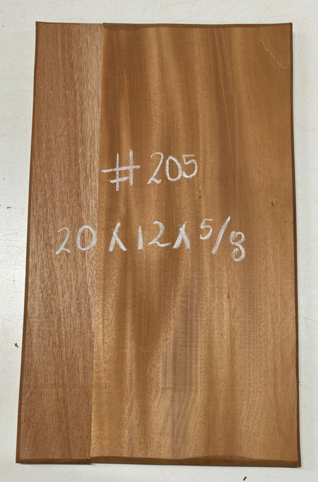 Honduras Mahogany Wood Chopping/Cutting Board (2 Piece- Glued)- 20" x 12" x 5/8" #205 - Exotic Wood Zone