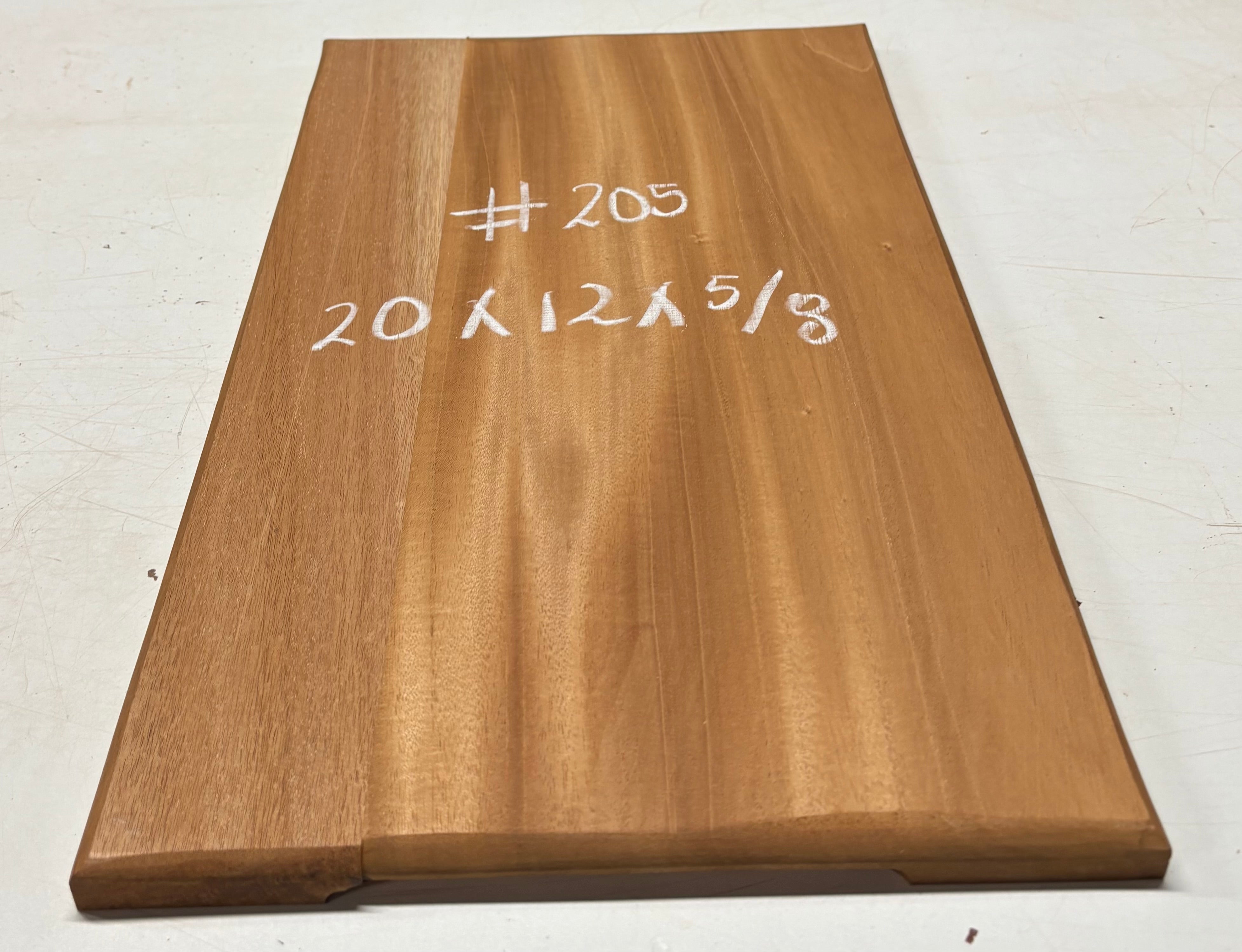 Honduras Mahogany Wood Chopping/Cutting Board (2 Piece- Glued)- 20" x 12" x 5/8" #205 - Exotic Wood Zone