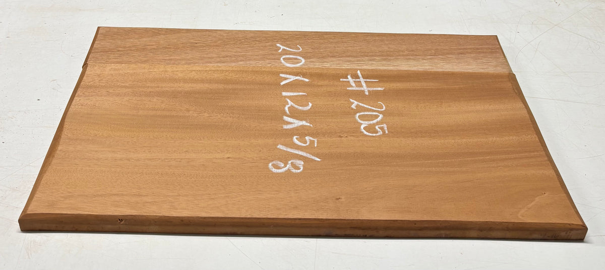Honduras Mahogany Wood Chopping/Cutting Board (2 Piece- Glued)- 20" x 12" x 5/8" #205 - Exotic Wood Zone