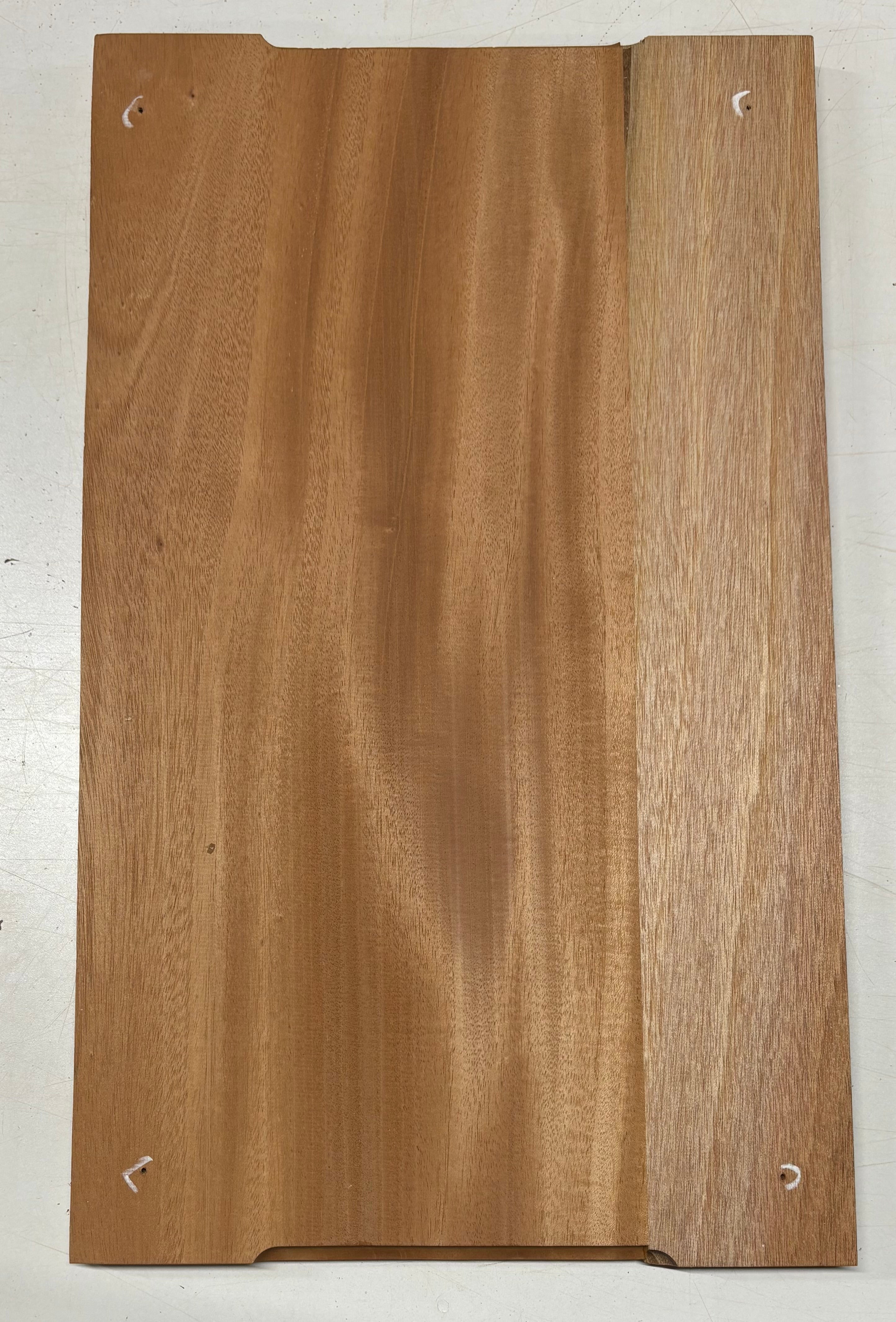 Honduras Mahogany Wood Chopping/Cutting Board (2 Piece- Glued)- 20" x 12" x 5/8" #205 - Exotic Wood Zone