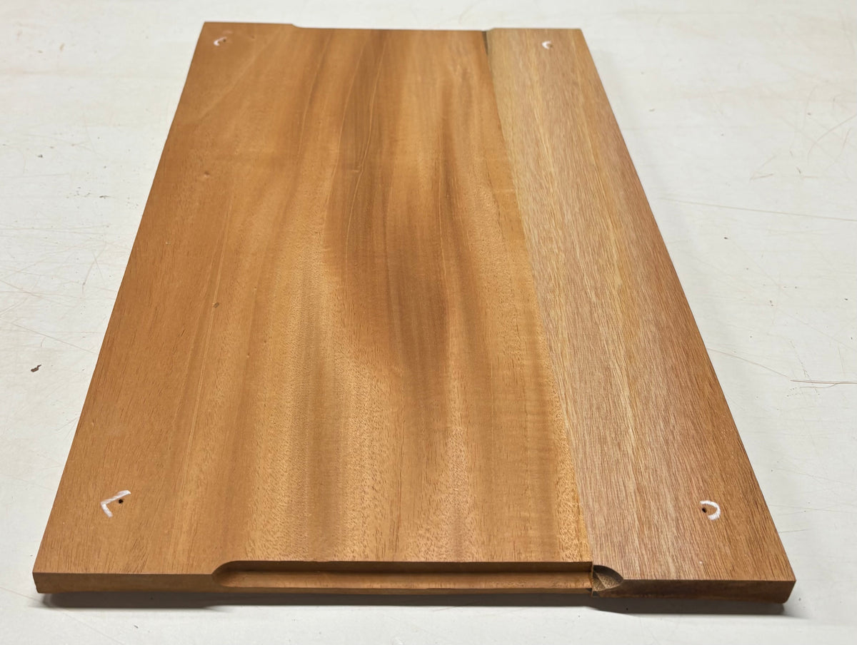 Honduras Mahogany Wood Chopping/Cutting Board (2 Piece- Glued)- 20" x 12" x 5/8" #205 - Exotic Wood Zone