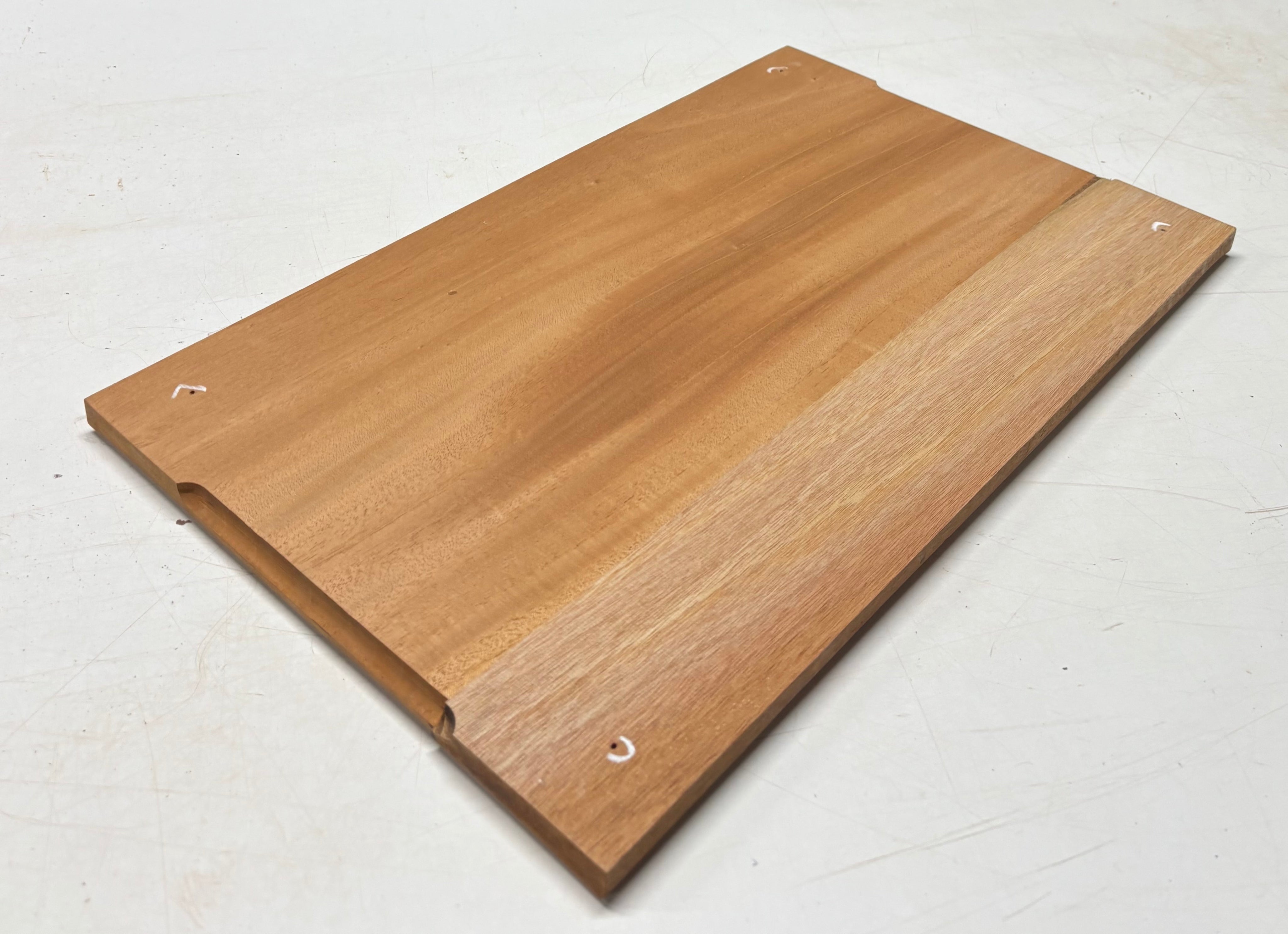 Honduras Mahogany Wood Chopping/Cutting Board (2 Piece- Glued)- 20" x 12" x 5/8" #205 - Exotic Wood Zone