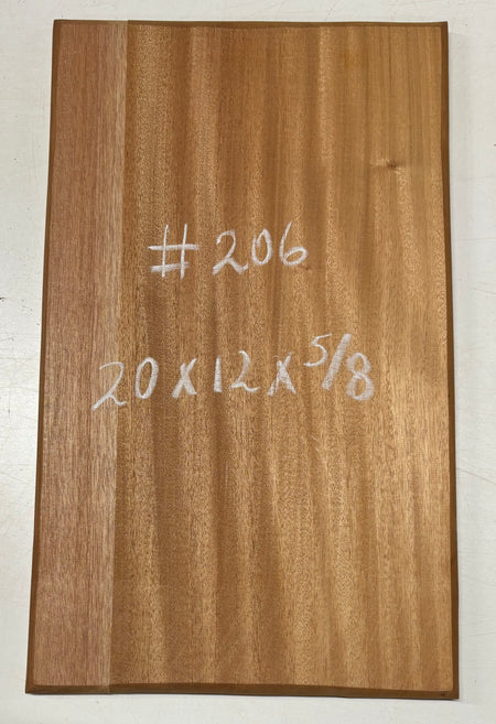 Honduras Mahogany Wood Chopping/Cutting Board (2 Piece- Glued)- 20" x 12" x 5/8" #206 - Exotic Wood Zone