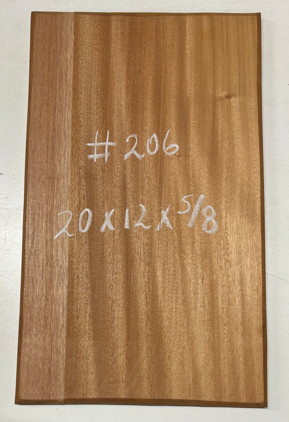 Honduras Mahogany Wood Chopping/Cutting Board (2 Piece- Glued)- 20" x 12" x 5/8" #206 - Exotic Wood Zone