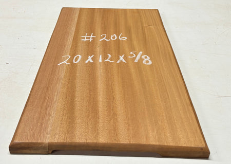 Honduras Mahogany Wood Chopping/Cutting Board (2 Piece- Glued)- 20" x 12" x 5/8" #206 - Exotic Wood Zone
