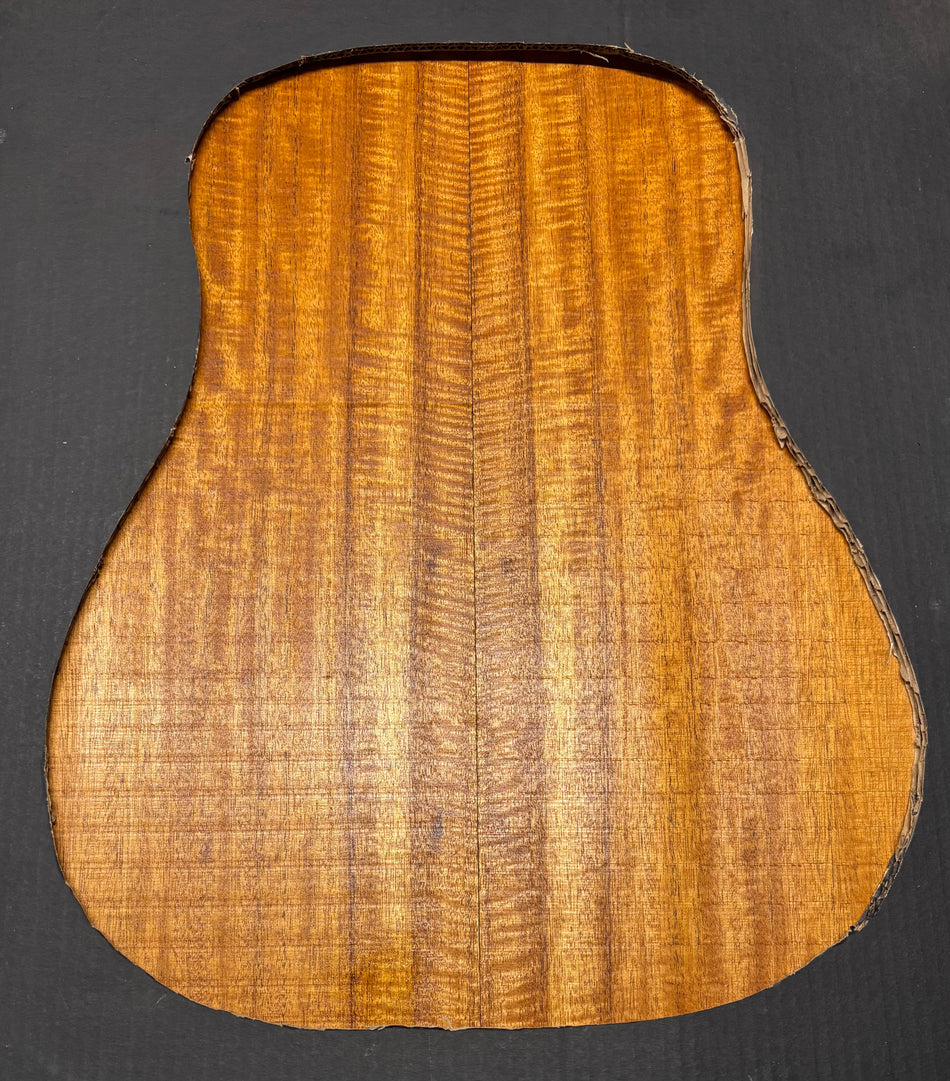 Flame Genuine Mahogany Dreadnought Guitar Back Set #4164