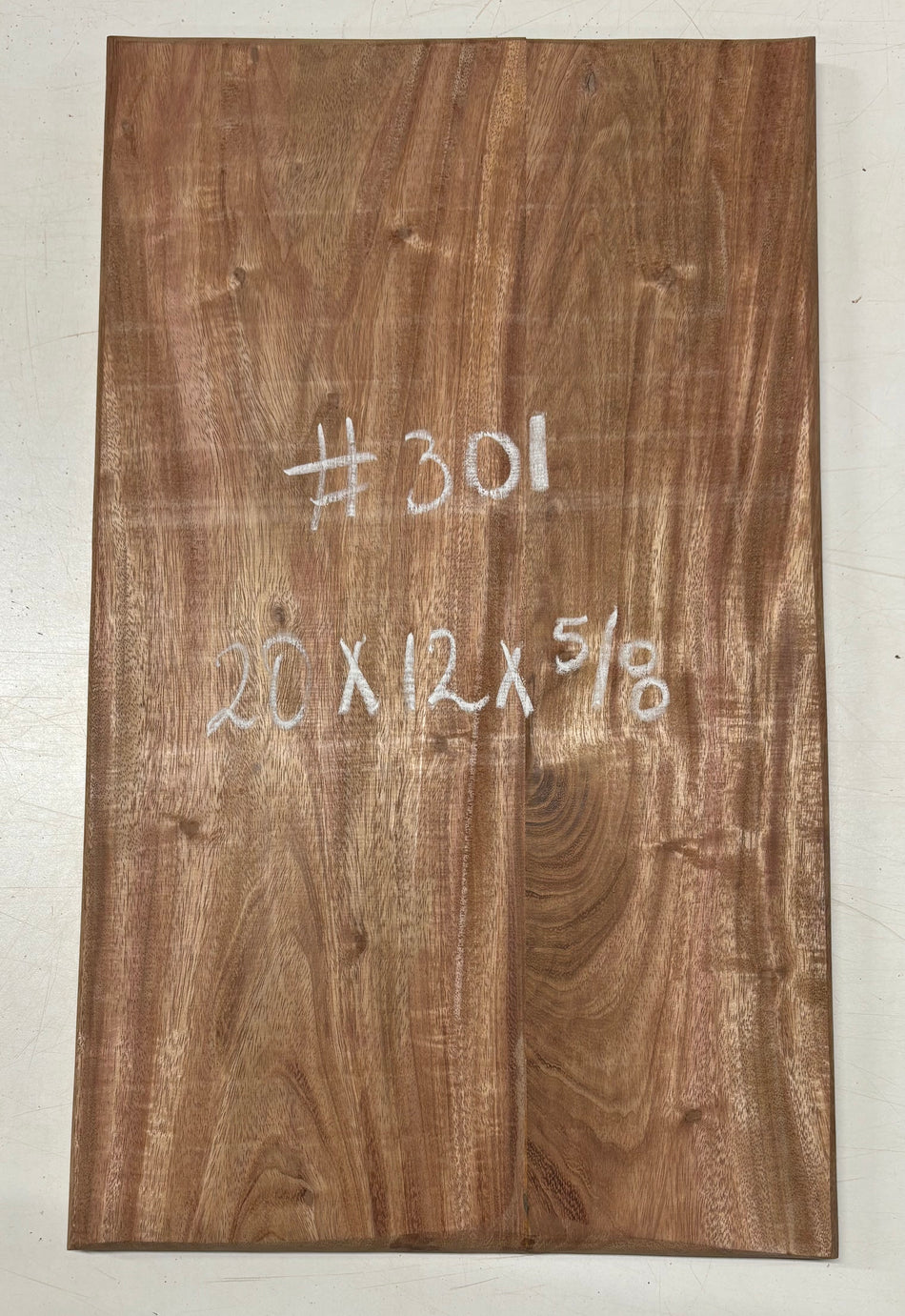 African Mahogany Wood Chopping/Cutting Board (2 Piece- Glued)- 20" x 12" x 5/8" #301 - Exotic Wood Zone