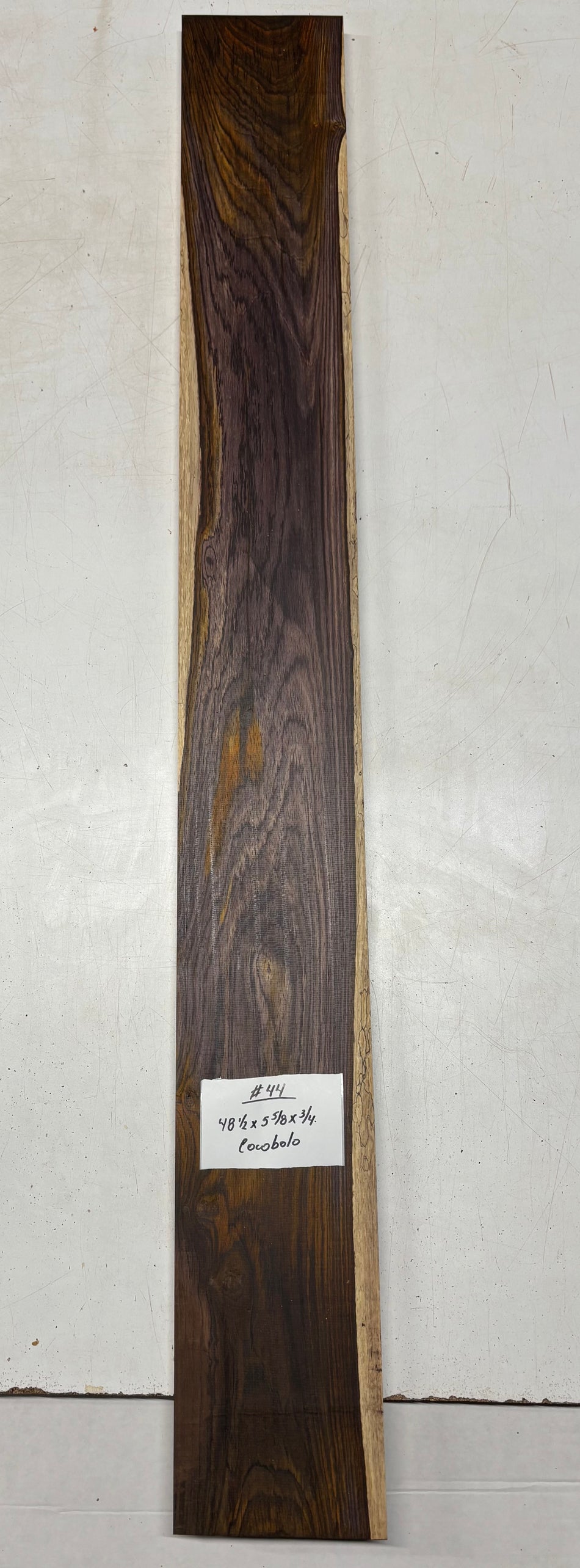 Cocobolo Lumber Board 48-1/2" x 5-5/8" x 3/4" #44