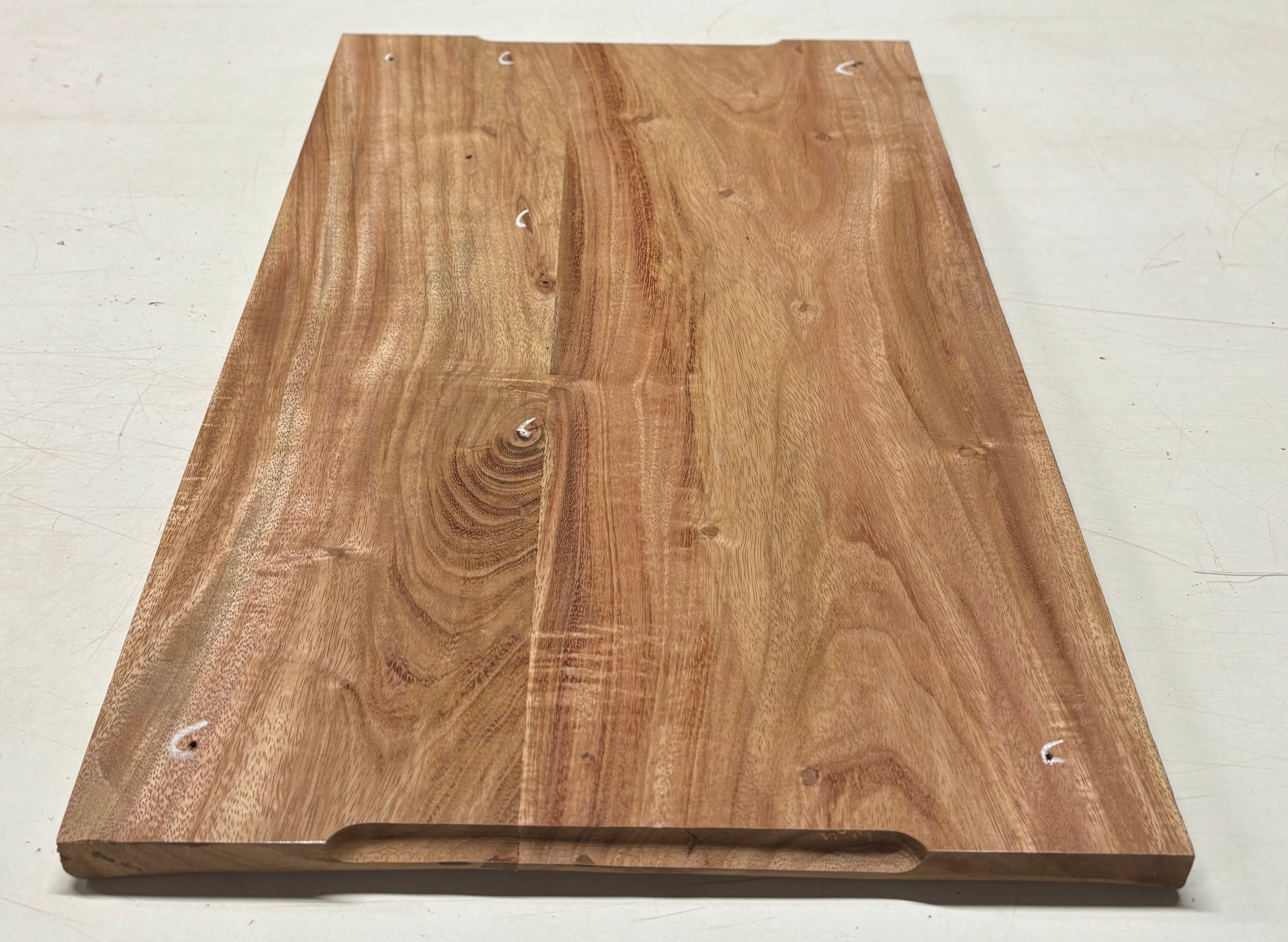 African Mahogany Wood Chopping/Cutting Board (2 Piece- Glued)- 20" x 12" x 5/8" #301 - Exotic Wood Zone