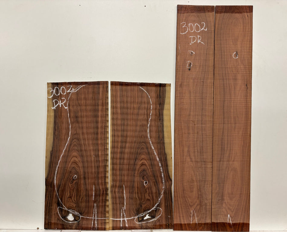 Pau Ferro Dreadnought Guitar Back and Side Defective Set #3002